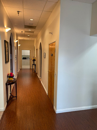 Sequoia Dentistry hallway leading to exam rooms
