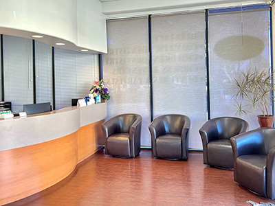 Sequoia Dentistry waiting room and front desk